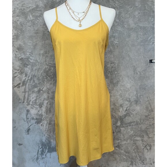 Nanette Lepore Dresses & Skirts - Nanette Lepore Mustard Yellow Lightweight Spaghetti Strap Slip Dress Women’s 6